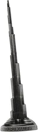 Yctze Burj Khalifa Miniaturmodell, Graue Legierung, Wahrzeichen von Dubai, Ornament, Heimdekoration, 21,6 cm (18 cm)