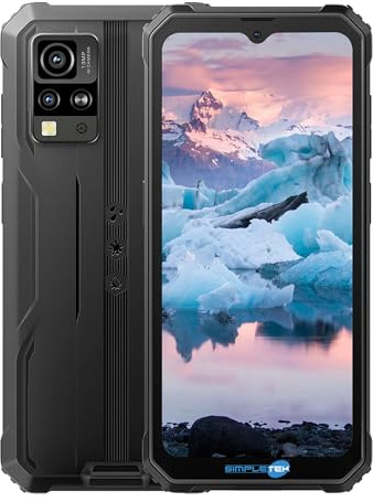 SIMPLETEK - Smartphone Rugged Professionale - 128GB ROM - 4+8GB RAM Boost - Batteria 5180mAh - Protezione IP68/IP69K - Android 14 - NFC - Dual SIM