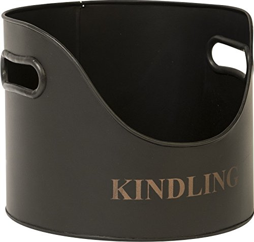 Ivyline IRKH Round Iron Kindling Holder - Black