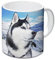 Isideco Tasse sitzender Husky, Keramik, Rund, Tasse, 9,5x8x8cm