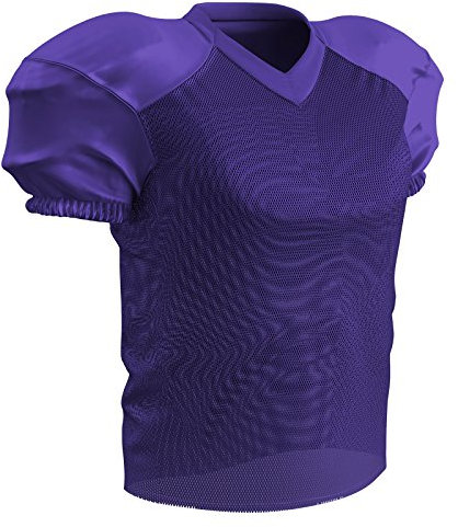 Champro Adult Stretch Polyester Practice Football Jersey, Time out Poliestere Pratica Calcio Uomo, Viola, XL