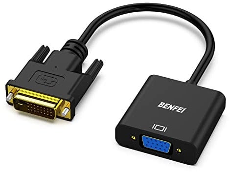 BENFEI Adaptateur Actif DVI-D vers VGA, DVI-D 24 + 1 vers Adaptateur VGA mâle vers Femelle