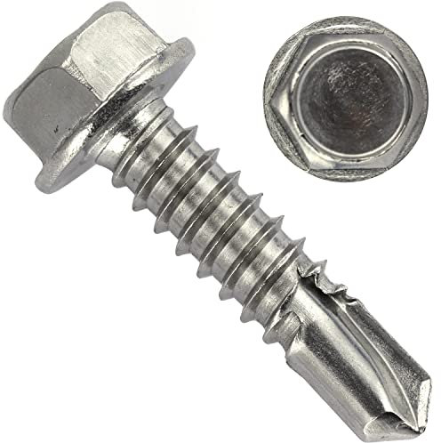 Bohrschrauben mit Sechskantkopf und Bund (Form K) 4,2x16 aus Edelstahl A2 V2A (10 Stück) nach DIN 7504 Blechschrauben OPIOL QUALITY®