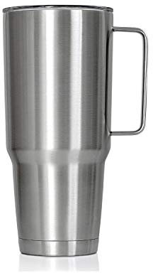 Maxam XPAC 64 Ounce Double Vacuum Wall Stainless Steel Vacuum Insulated Tumbler with Lid and Handle, Fits in a 4 Inch Wide Car Beverage Holder