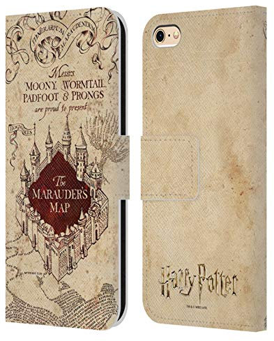 Head Case Designs Offizielle Harry Potter The Marauder's Map Prisoner of Azkaban II Leder Brieftaschen Handyhülle Hülle Huelle kompatibel mit Apple iPhone 6 / iPhone 6s