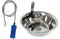 Edelstahl Spülbecken Camping Wohnmobil Reisemobil Spüle Waschbecken Boot Yacht 32 cm Ø integiert mit Wasserhahn 12V Barwig + 12V Tauchpumpe Camping (ad-ideen)