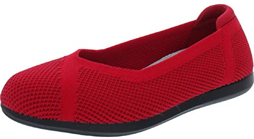 Clarks Damen Carly Wish Ballerinas, Rot gestrickt, 38 EU