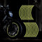 TOMALL 17'' Reflective Wheel Felgenstreifen Aufkleber für Motorradräder Auto Radfahren Fahrrad Fahrrad Nacht Reflektierende Sicherheitsdekoration Streifen Universal Felgenaufkleber (Gelb)