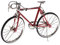 Inzopo 1/10 Miniatur-Radfahrrad, Metalllegierung, Druckguss, Fahrzeugmodell, Vitrine, Display rot