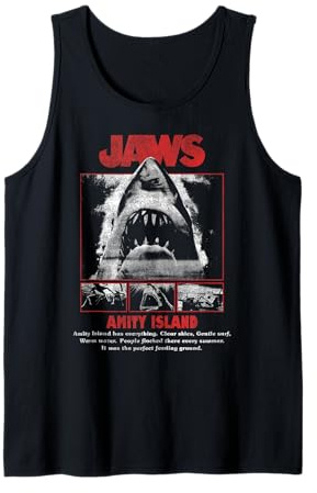Jaws Movie Pop Poster Tank Top