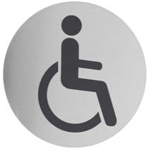 THIRARD - Disabled signage disc diameter 80 mm with adhesive