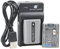 Lot de 2 Batteries Li-ION DSTE NP-FP50 + Chargeur Micro USB Compatible avec Sony DCR-DVD103, DCR-DVD105, DCR-DVD203, DCR-DVD205, DCR-DVD305, DCR-DVD92, DCR-HC20