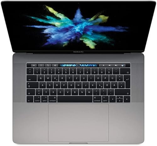 2017 Apple MacBook Pro 15.4 con Touch Bar (i7-7700hq 2.8ghz 16gb 512gb SSD) QWERTY U.S Tastiera MPTR2LL/A Meta Grigio Siderale (Ricondizionato)