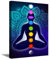 ZHONGYUTONG Chakra Poster 7 Chakra Leinwand Kunstdruck Indische Meditations Bilder Yoga Wanddekoration Spirituelles Heilgeschenk für Freunde der Familie (30x45cm Gerahmt)