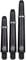 Shot Dart Shafts Koi Carbon mit Federring Hochwertige Dart Schäfte Stabil & Lange Haltbar (Mittel, Schwarz)