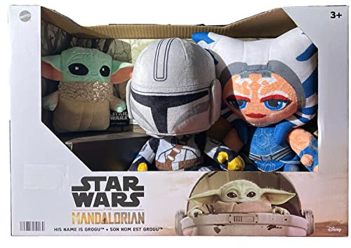 Star Wars: The Mandalorian, Ahsoka Tano und Grogu Plüschtier-Set, 3 Stück