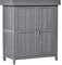 Outsunny Armoire de Jardin sur Pied Double Porte étagère et Toit bitumé relevable dim. 74L x 43l x 88H cm Bois Massif de Sapin