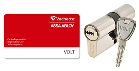 Schutzschloss 41 HDI+ 4 Punkte GA 65 x 35 Schraube 70 ASSA ABLOY 4 Schlüssel – Braun Muze Chrom Samt – links – 28516000