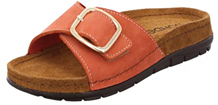 Rohde Damen Pantolette Leder Klettverschluss Memoryfußbett Rodigo-D 5875 | Leicht, bequem und stilvoll: Rohde Einriemer Sandalen mit weicher Dämpfung und flexiblem Design – perfekt für warme Tage.