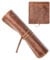 Angus Stoke Nils - Funda de piel para cuchillos de cocina (gran capacidad, compartimento adicional y cremallera), caoba, Bolsillo para cuchillos