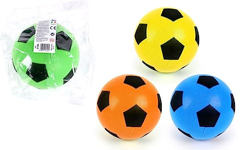 BLUE SKY - Ballon Fuß - Ballspiel - 046526 - Zufällige Farbe - Schaumstoff - Kinderspielzeug - Freizeit - Fußball - Sportzubehör - 20 cm - Ab 3 Jahren