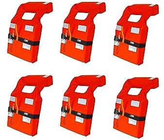 Kit Giubbotti di Salvataggio per Imarcazioni (omologati, obbligatori) per Barca, Gommone, Vela, Nautica(6,150N)