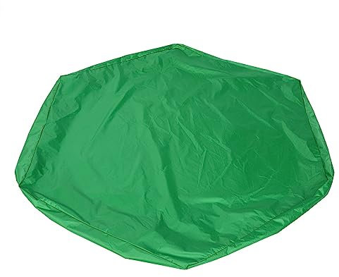 Generic Octagon Sandbox Cover, Outdoor Garden Hexagon Sandbox Protector, Waterproof, Polyester & PVC, Green, 140 x 120 x 20cm