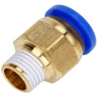 Lot de 10 raccords mâles à pousser pneumatiques droits vers connecteurs rapides adaptés pour l'air, l'eau, le vide (raccord poussoir de 8 mm x filetage BSPT)