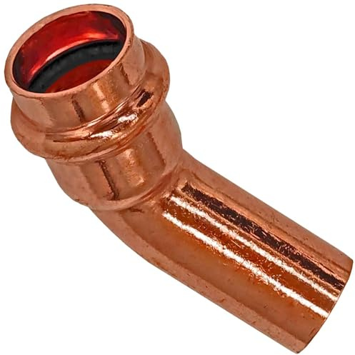 Press Fittings Copper – To Choose – Angle 45° Insert End I-A Pipe Diameter 28 mm x Insert End 28 mm