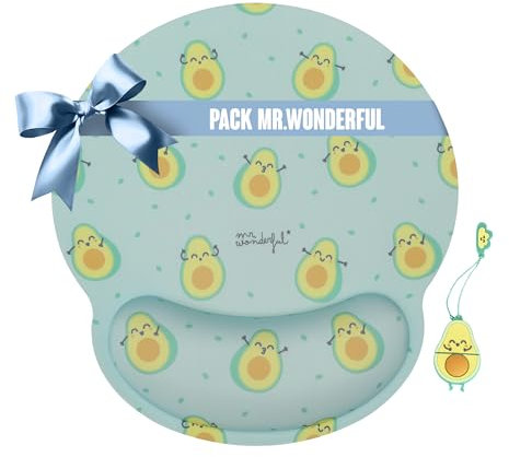 WONDEE Mr. Wonderful Geschenk-Set, Avocado-Stift, USB 32 GB + Mauspad mit Handgelenkstütze, originelle Geschenke für Frauen und Mädchen, Geschenke für Geburtstag und Weihnachten