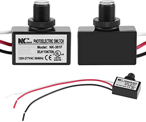 Interruttore di Controllo del Sensore di Luce, Interruttore Fotoelettrico On/off Automatico di Tensione Ca 120 V-277 V Per Accessori Per Lampioni Esterni Apparecchi di Illuminazione da Giardino