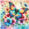 Schmetterling Diamond Painting Erwachsene Bunter Schmetterling Diamant Painting Full DIY Diamant Kunst Malerei Stickerei Set Home Wand Dekor 35x35cm