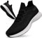 Giniros Zapatillas Hombre Running Deportivas Ligeros Transpirables Negro y Blanco 40EU