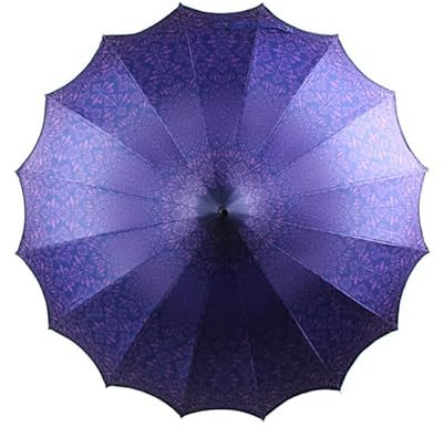 Boutique Pagode à motifs avec bord festonné Violet