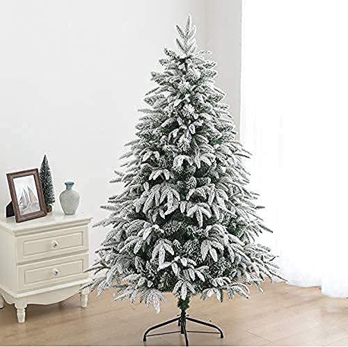 WINONDE Albero di Natale Pino Artificiale Albero di Natale con Ramo Fitto,Piccolo Albero di Natale Innevato,PVC da Tavolo Realistico in Miniatura Albero di Natale Finto Decorazione Festiva-D 90Cm/3Ft