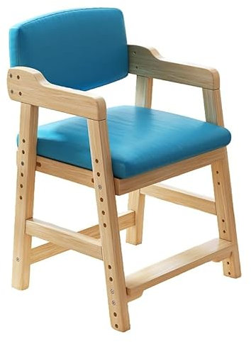 Conslika Einstellbare Massivholz-Schreibtischstühle, Massivholz-Esszimmerstühle/Bürostühle für Kinder mit Verstellbarer Höhe, geeignet für den häuslichen Gebrauch/Arbeitsplatten im Arbeitszimmer.(D)