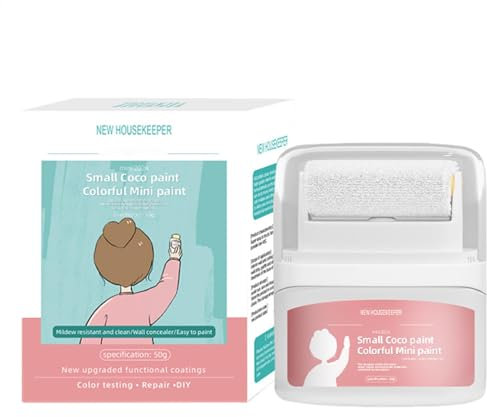 Peinture de retouche blanche | Kit de réparation portable pour cloisons sèches avec pinceau rouleau – Brosse roulante pour réparation murale, porte, armoires, bois