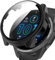 YealRed Coque Compatible avec Garmin Forerunner 965, Boîtier PC Rigide Apporter Protection d'écran en Verre Trempé, Protection Anti-Rayures Complète Compatible avec Garmin Forerunner 965 - Noir