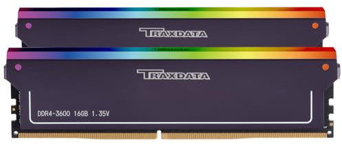 Traxdata Gaming RGB DDR4 RAM 32GB (2x16GB) 3600MHz (PC4-28800) 288-pin CL18-22-22-42 1.35V Inter AMD XMP 2.0 Overclocking UDIMM Desktop Computer Memory Kit - Black