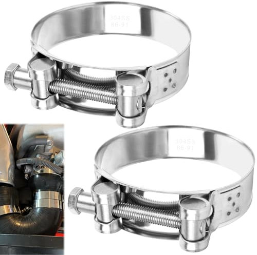 Gelenkbolzenschelle Edelstahl 86-91MM Gelenkbolzen Schelle Schlauchschellen Spannbackenschellen Motorrad Auspuff Schellen Gelenkbolzenschelle Edelstahl 304 (86-91mm)