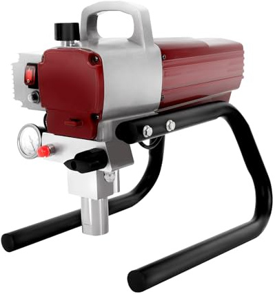 Pulverizador de pintura profesional 1800 W Airless con manguera de 10 m y 3 boquillas, pistola de alta presión para pared/fachada/muebles, 220 V industrial