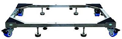 Untergestell für Waschmaschine, Räder für Kühl- und Gefrierschränke, robust, verstellbar, mobile Waschmaschinenbasis, Länge 82 – 125 cm, Breite 53 – 83 cm, Teleskop-Möbelständer, Rollwagen für Doppel