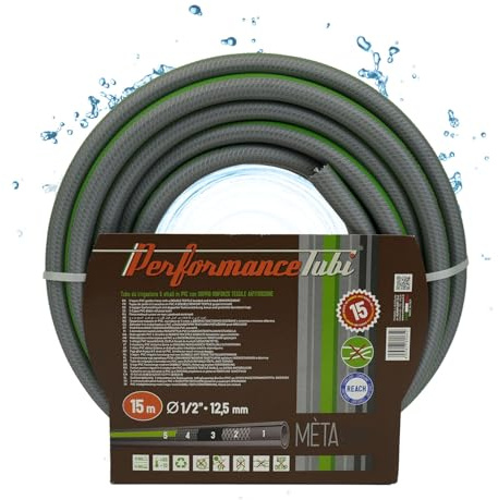 VanFlake Meta Steel Gartenschlauch 25m 1/2 Zoll – trinkwassertauglich & knickfest – 5-lagiger Schlauch für Garten, Camping & Haushalt – UV-beständig & druckstabiler Wasserschlauch