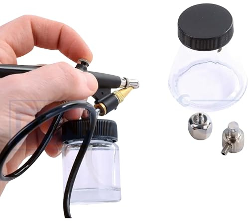 Dunnet Tools Air Brush Kit with Air Flow Regulator | Portable Air Brush Set for Metal Finishing, Automotive Touch-Ups, DIY Hardware Projects | Dual Action Airbrush with Hose, Nozzle & Cleaning Kit