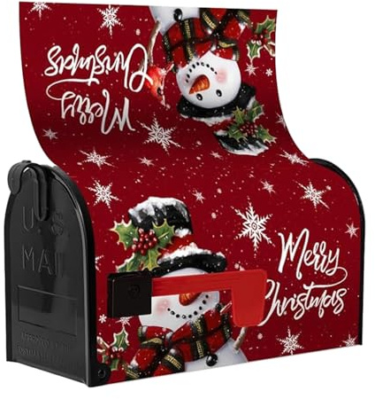 Weihnachts-Briefkasten-Abdeckung, magnetisch, Winter-Schneeflocken-Verpackung, 53,3 x 45,7 cm, für Urlaubspost, festliches Design, saisonales Accessoire mit stabilem Material, Briefkasten-Dekoration