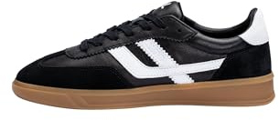 LLOYD Herren Sneaker Brava, Männer Low-Top Sneaker,schwarz,braun,Business-Schuhe,Anzug-Schuhe,Herren-Schuhe,Cognac, Black/White, 43 EU / 9 UK
