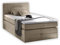 Stella Trading HAWAII 1 Boxspringbett 120x200 mit Bettkasten, Sand - Bequemes Bett mit Bonell Matratze H2-H3 & Komfortschaum Topper - 121 x 107 x 209 cm (B/H/T)