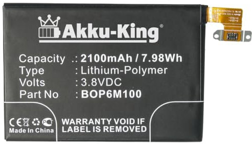 Akku-King Akku kompatibel mit HTC 35H00216-00M, B0P6M100, BOP6M100 - Li-Polymer 2100mAh - für HTC M5, One M8 Mini, One Mini 2, One Remix