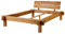 MASSIVMOEBEL24.DE Balkenbett JANGALI, Bett 140x200x85 aus Wildeiche massiv in Natur geölt, Bettgestell mit Balken aus Massivholz