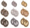 PH PandaHall 45sets/90pcs 3 formati 3 colori Basi piatti vassoi ovali con Cabochon vetro Dome Tiles Trasparente Cameo per Mestiere e Gioielli fai da te